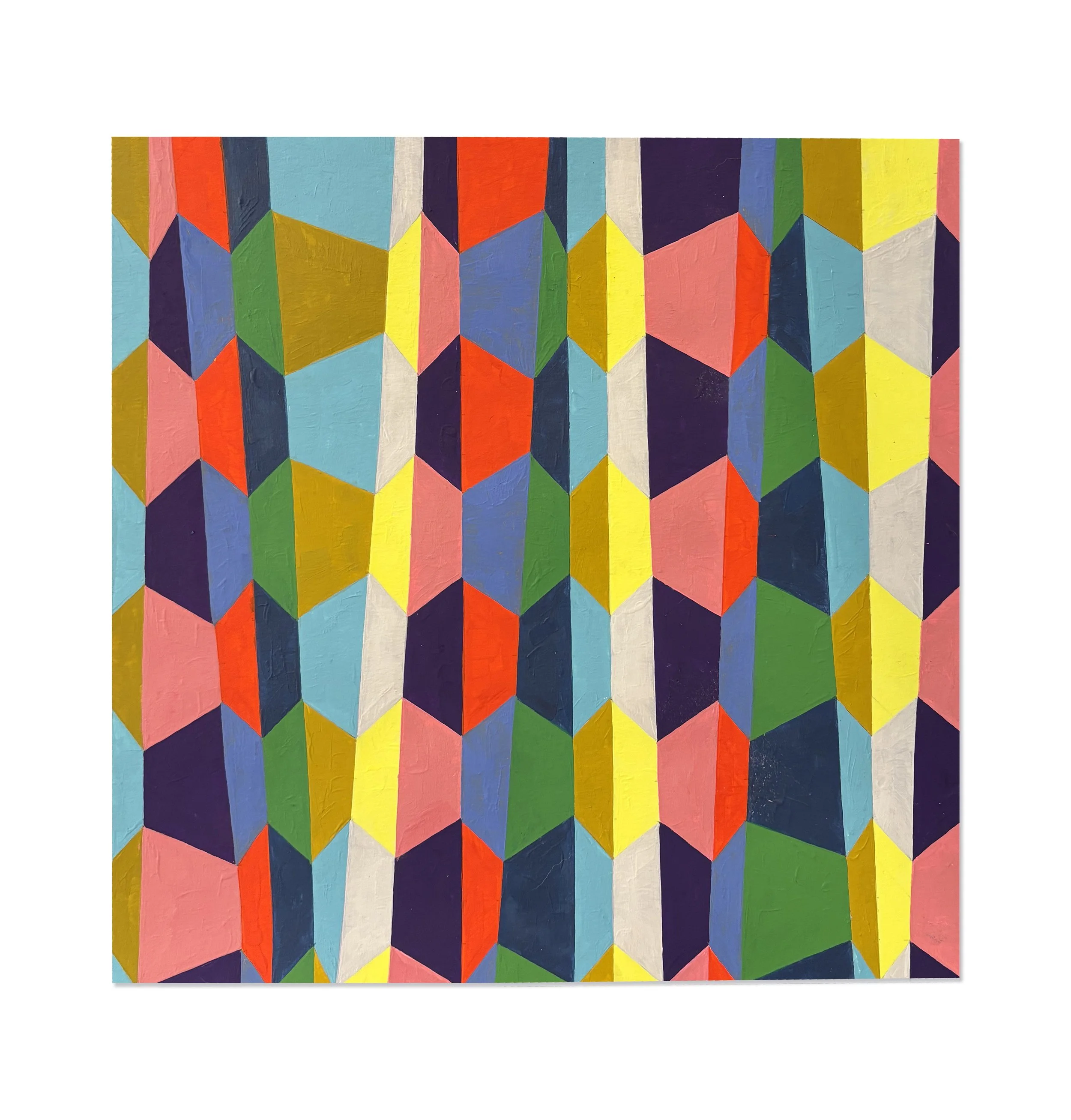(Un)folded 9, 2025, gouache on watercolour paper, 21 x 21 cm