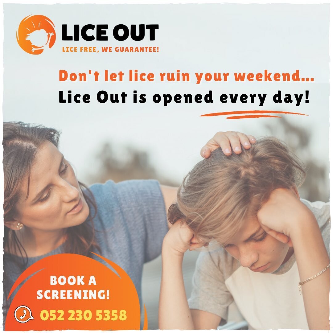 Itchy, smelly chemical shampoos and drama? 🤯 It's anything but the weekend you imagined. 💭
Prevent yourself and book a treatment with Lice Out this Saturday! 📆 In just 60 minutes, we'll get rid of head lice in your children and give you back the w