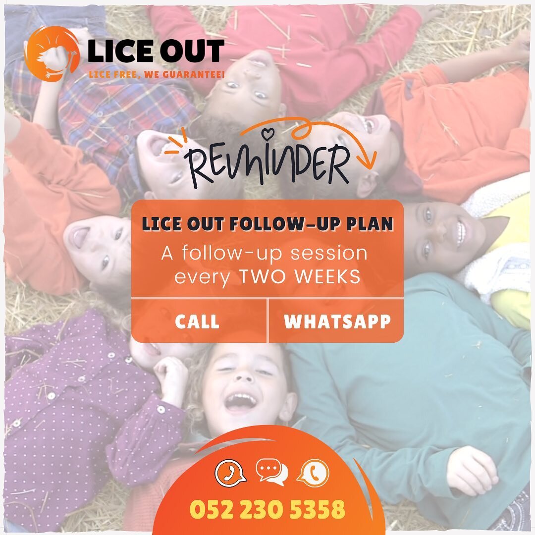 To break the lice cycle nothing is better than frequently keep an expert close eye on possible infestations! 👀
For three, six, or nine months don't worry about lice and leave it in Lice Out professional hands! 🧤

#liceout #liceclinicdubai #liceremo