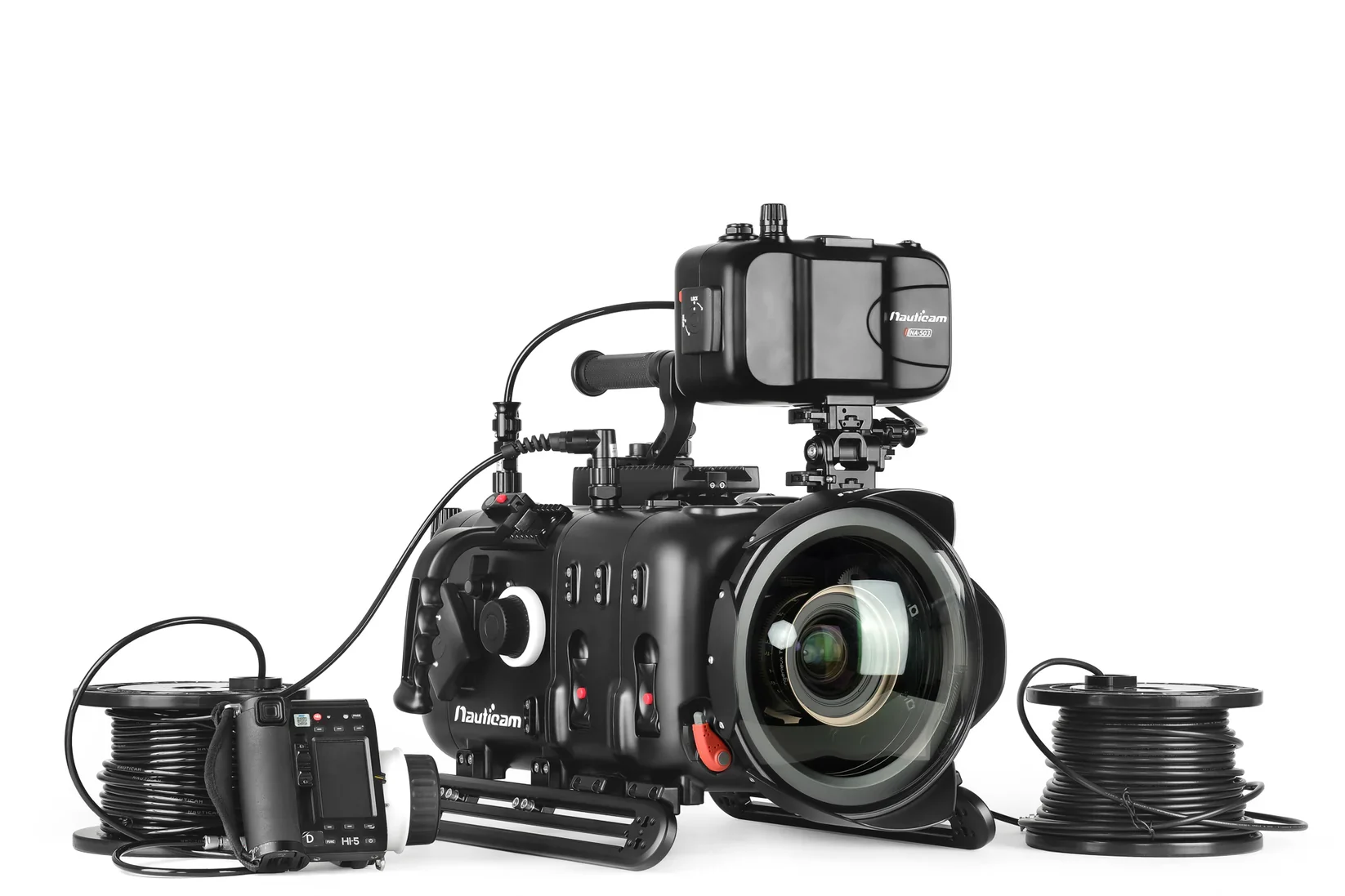 auticam Universal Cinema Housing, an underwater housing compatible  with Arri, Sony, RED and Phantom cinema cameras