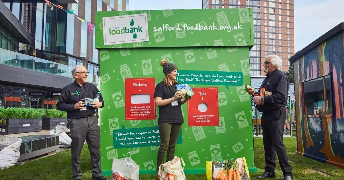 Salford Shopping Centre Provides 4,000 Essential Food Items to Families Struggling At Christmas