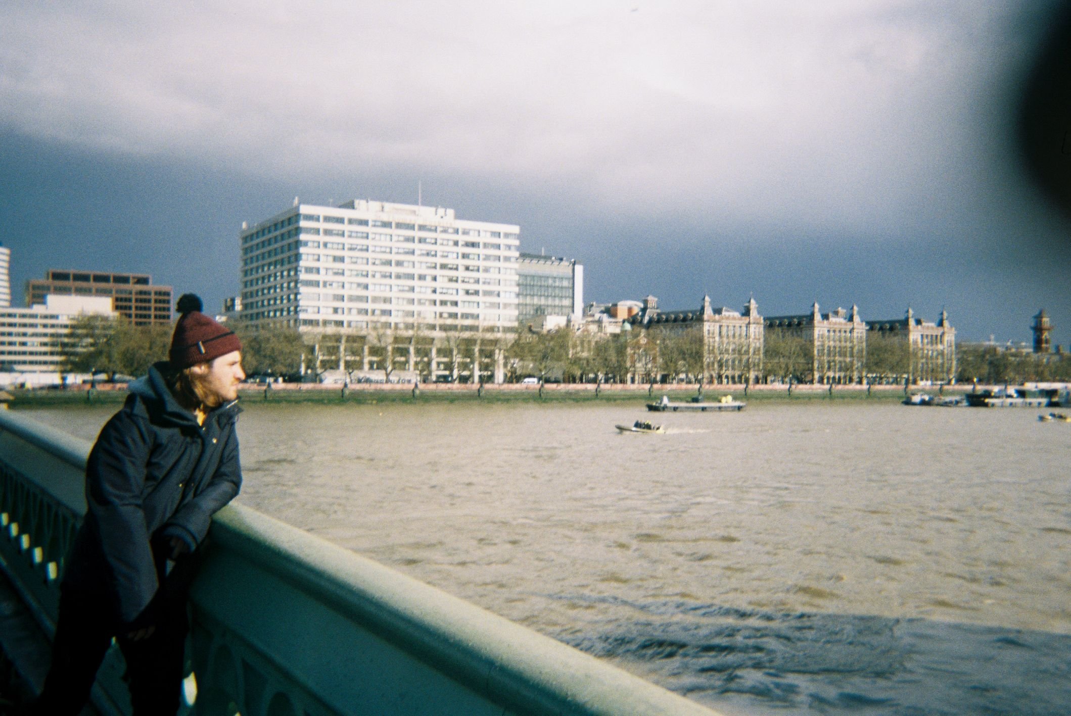  London 2022 - Looking out over the River Thames after a rainstorm. 