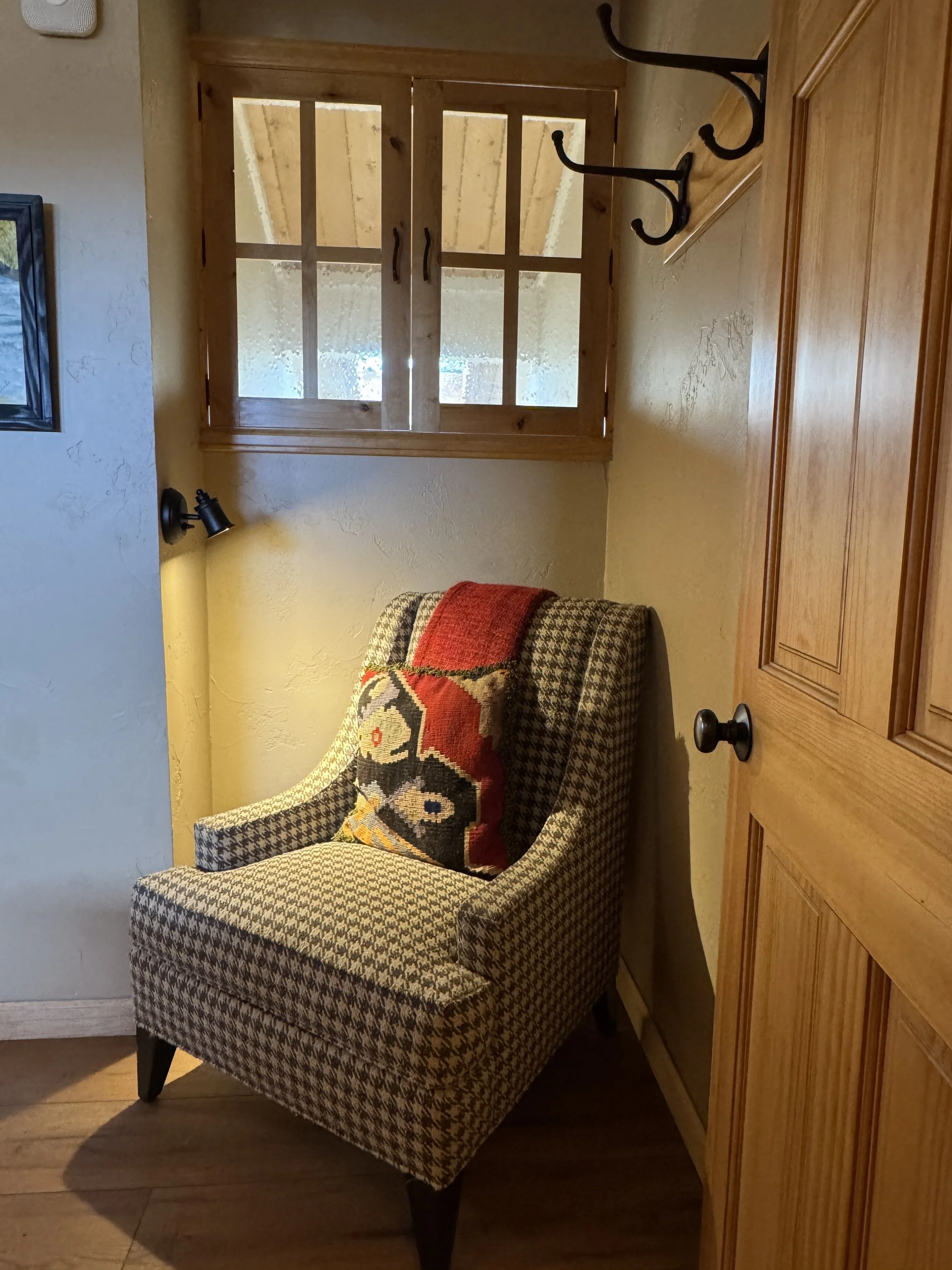 A comfy little reading nook in the master suite