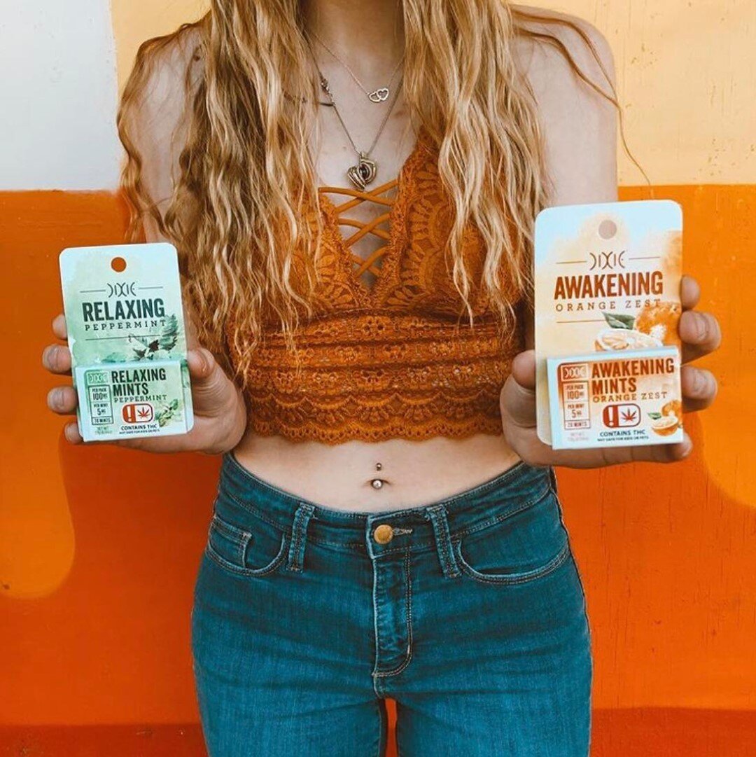 Awakening Orange to start the day and Relaxing Peppermint to wind down 🍊 🌱 

All Dixie Mints are vegan, sugar-free, gluten-free, dairy-free, low sodium, and contains no artificial colors or flavors. Plus they provide a great low, consistent dosage 