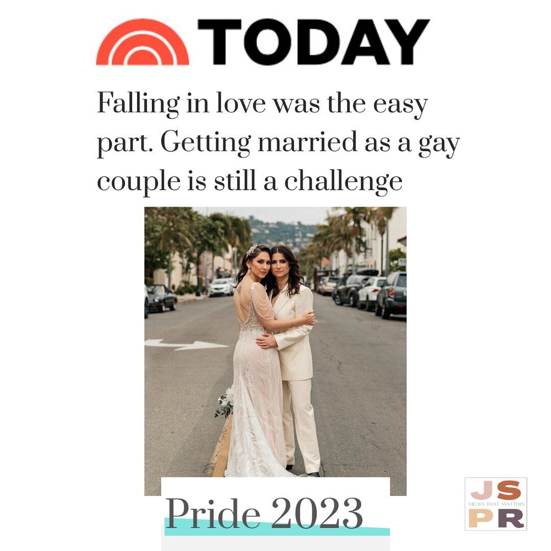 Thank you @todayshow for publishing this poignant essay from JSPR client @ivanka.dekoning. I was lucky enough to attend Ivanka&rsquo;s wedding to @vic.m.photos last weekend. ❤️ More about their journey is in stories. 🌈
.

.

.

.

.

.

.

.

#pride