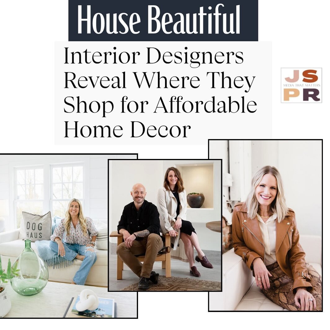 Red letter day for JSPR! 🙌🏼 Three clients in @housebeautiful article on the best places to shop 🛍️Thank you✍🏼 @marinaa2214 for including @gldesignhome @insidestories_design and @studio_mesa! Have a great weekend! 💖