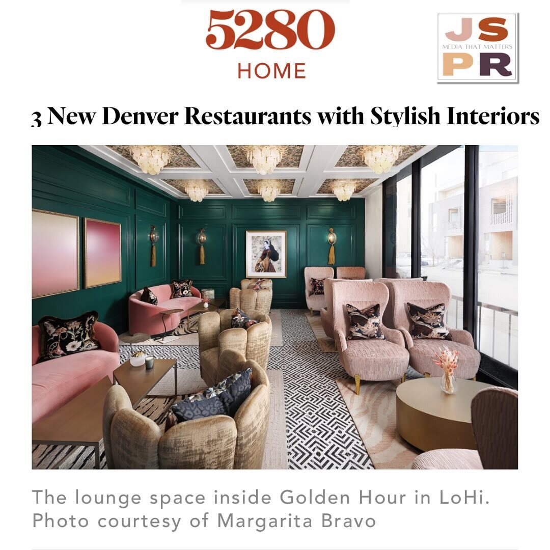 Thank you @5280magazine for including @margaritabravo__&rsquo;s design work!! Cc: @goldenhourdenver 🥂 And thank you, as always!, to @michelledijo ✍🏼! 💖