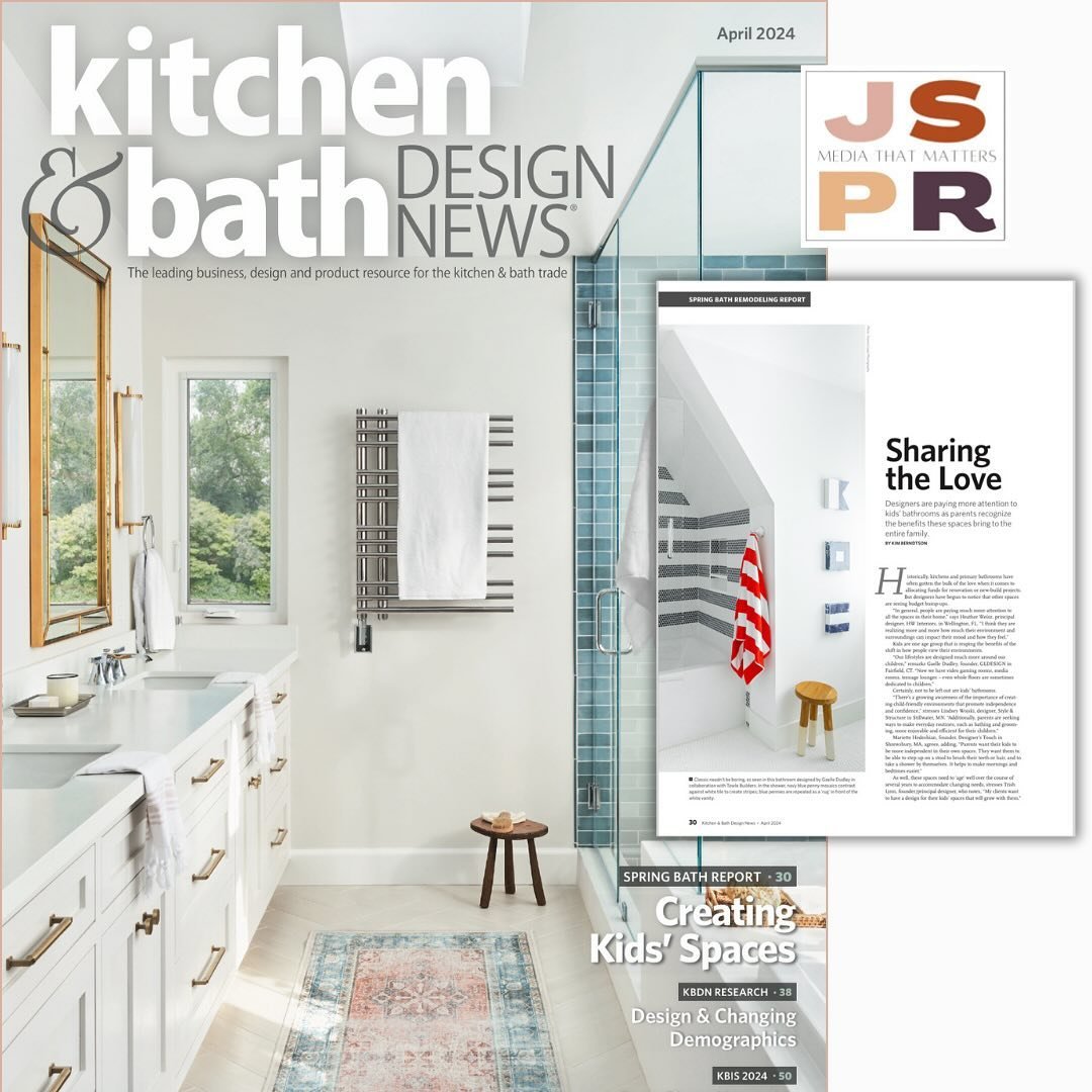 Gorgeous!! 🤍🚿 Thank you @kbdn_sola for including @gldesignhome in your cover story! April issue is in print and online now! 💖 📸 @fvi_photo
