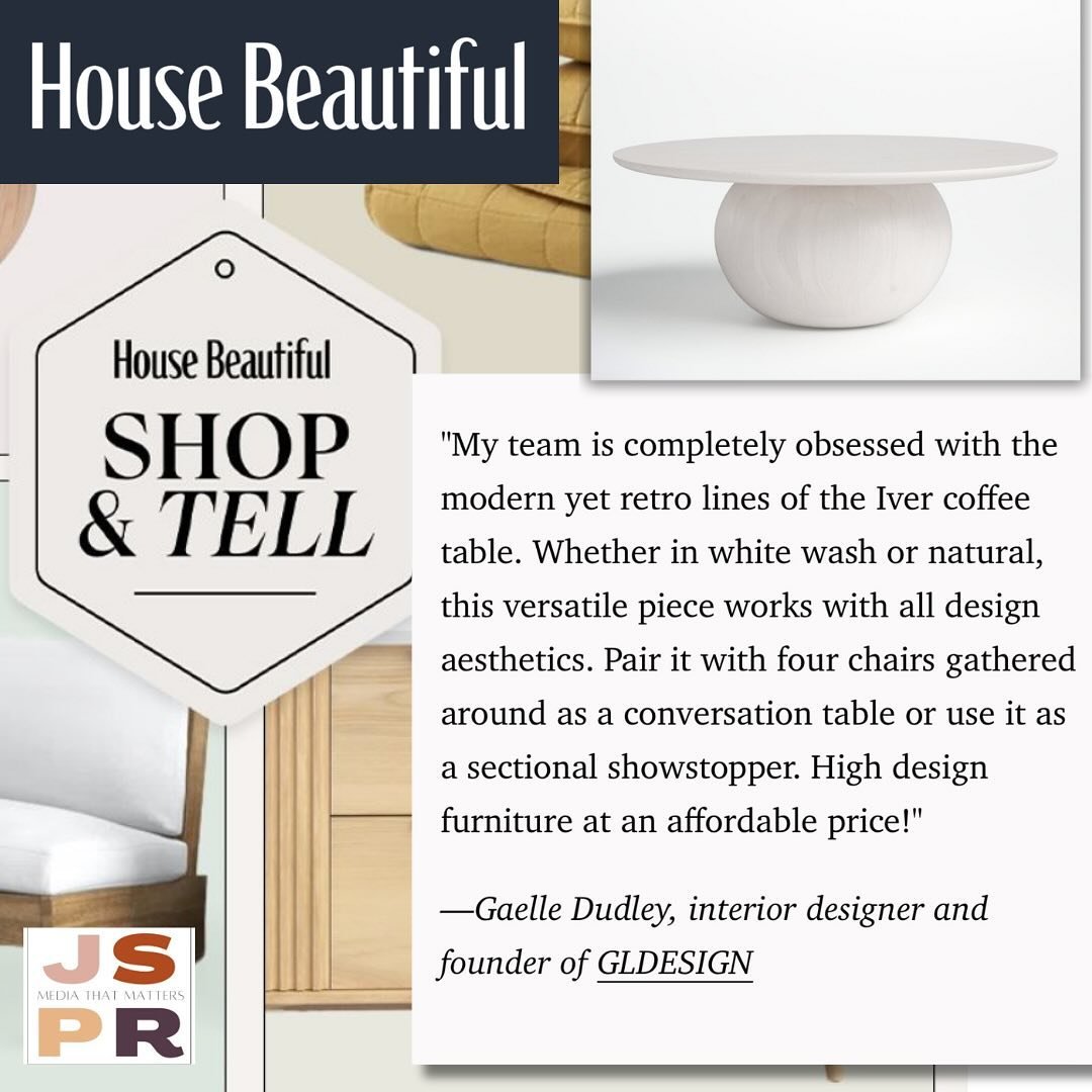 Thank you @housebeautiful for including @gldesignhome in this week&rsquo;s Shop and Tell! 🛍️💙✍🏼 @marinaa2214 and @jesscherner! 😘