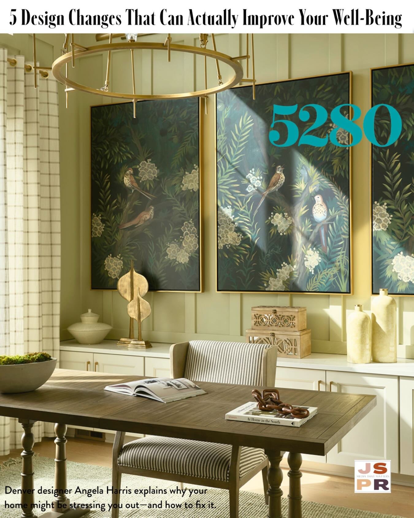 Thank you @5280magazine for your feature article on @byangelaharris, CEO of @designbytrio 🌿 Link in stories for Angela&rsquo;s top 5 design tips to improve well being 🫶🏼🙏🏻 ✏️ @mishortall 📸 @ericlucerophoto