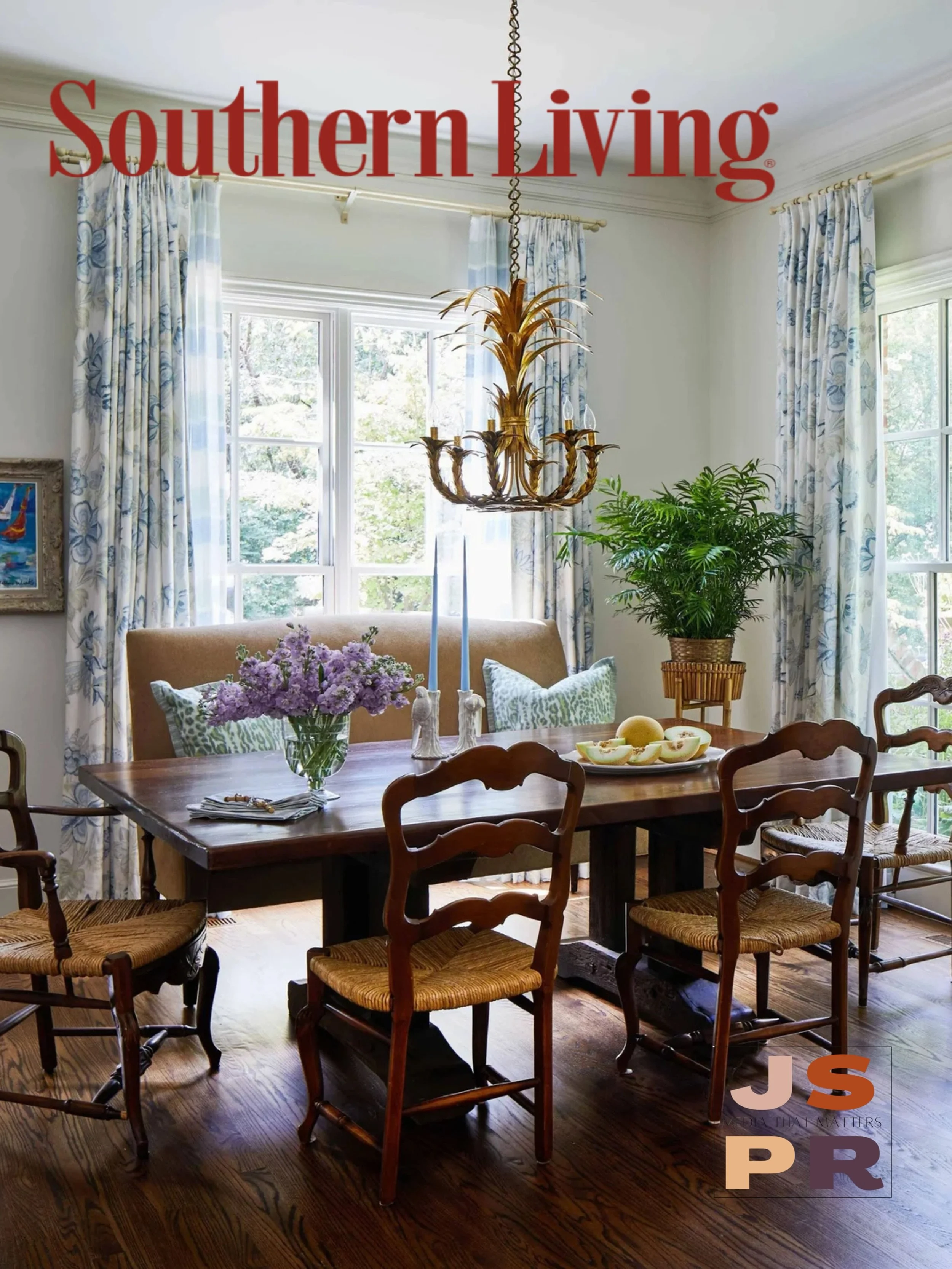 Thank you @southernlivingmag 💙 Tips from @ellie_christopher in their recent article on how to create a classic dining room set up ✨ ✏️ @sarahlyon9