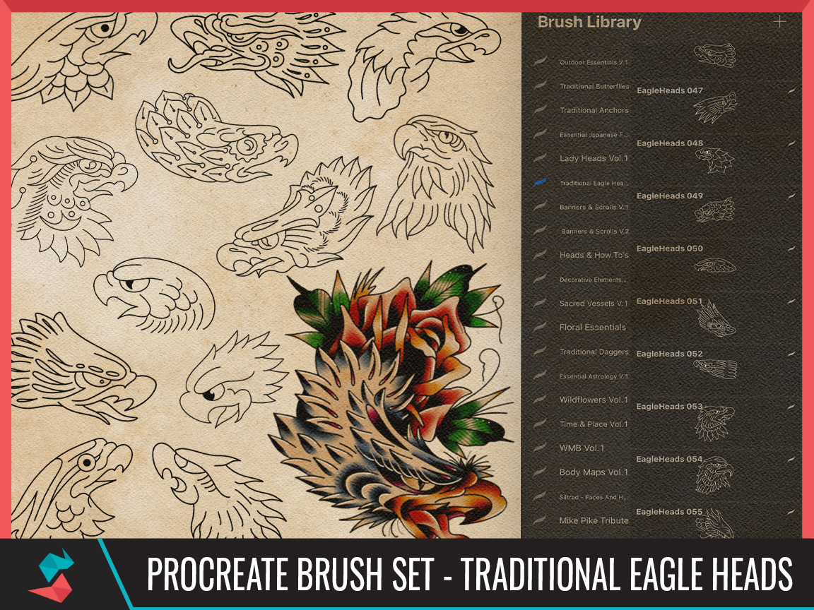 Traditional Tattoo Style Eagle and Roses Printable Tattoo - Etsy