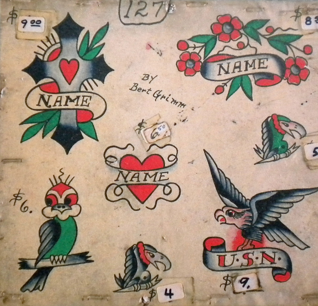 Vintage Tattoo Flash Sheets