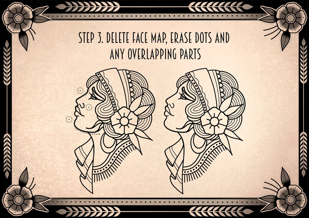 How to Design a Traditional Lady Head Tattoo