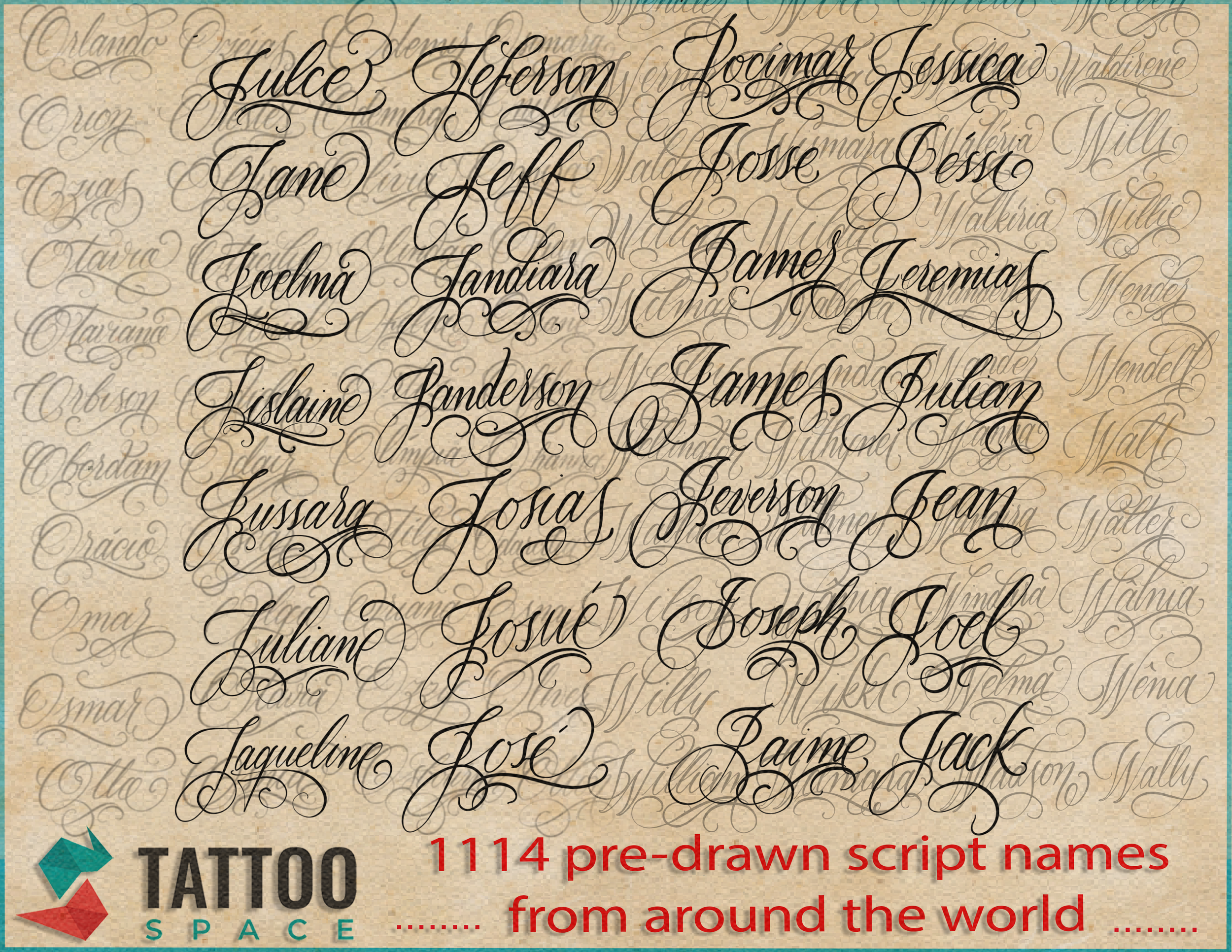 Tattoo Lettering Inspiration Reference Book (Digital eBook)