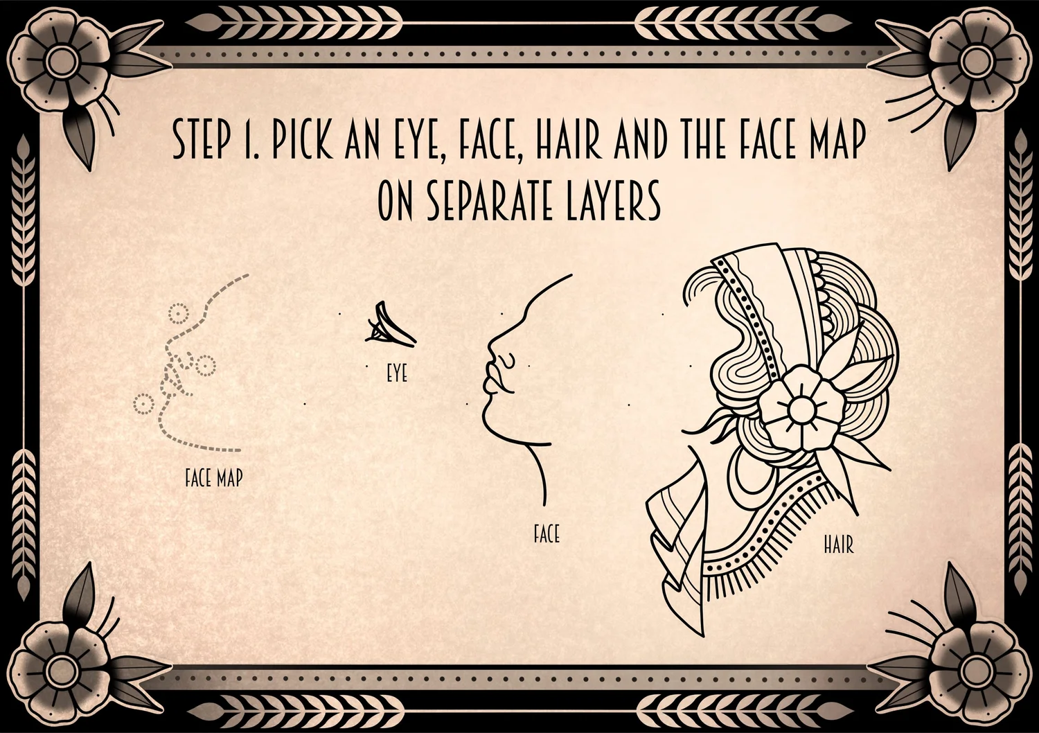 How to Design a Traditional Lady Head Tattoo