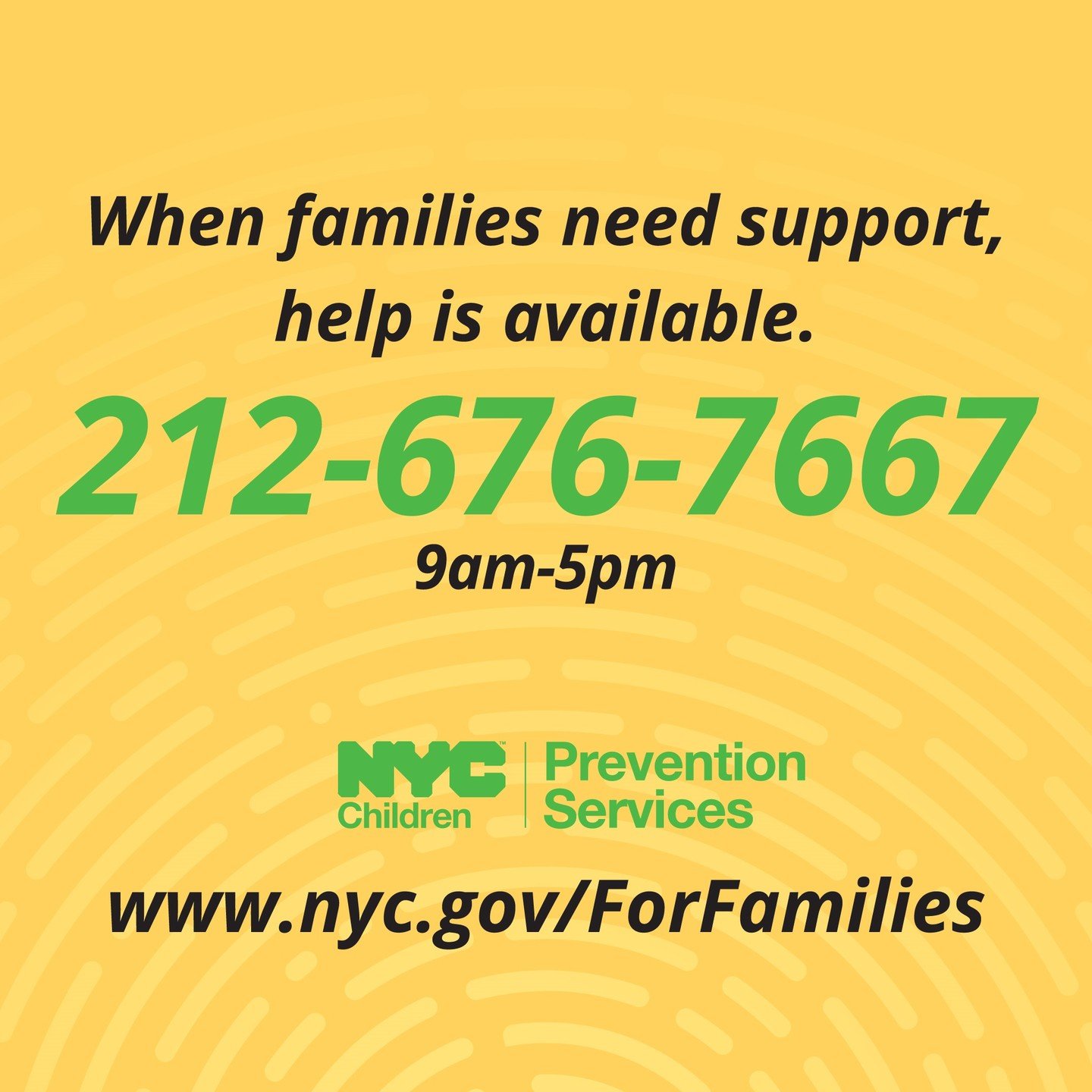 It takes a village to keep kids safe and families supported. This #ChildAbusePreventionMonth help us raise awareness about the wide range of services available to better support families across #NYC. Visit www.nyc.gov/ForFamilies for more information