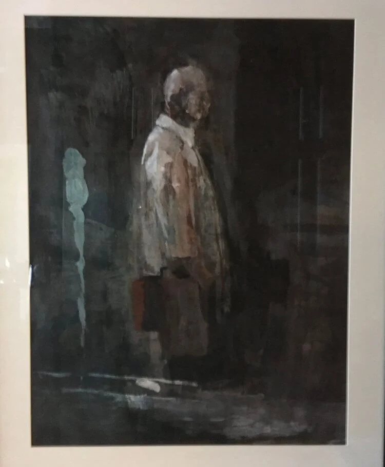 Ruth Pettus (1958-2021), Men in Suits Series, Oil on paper, Gift from artist