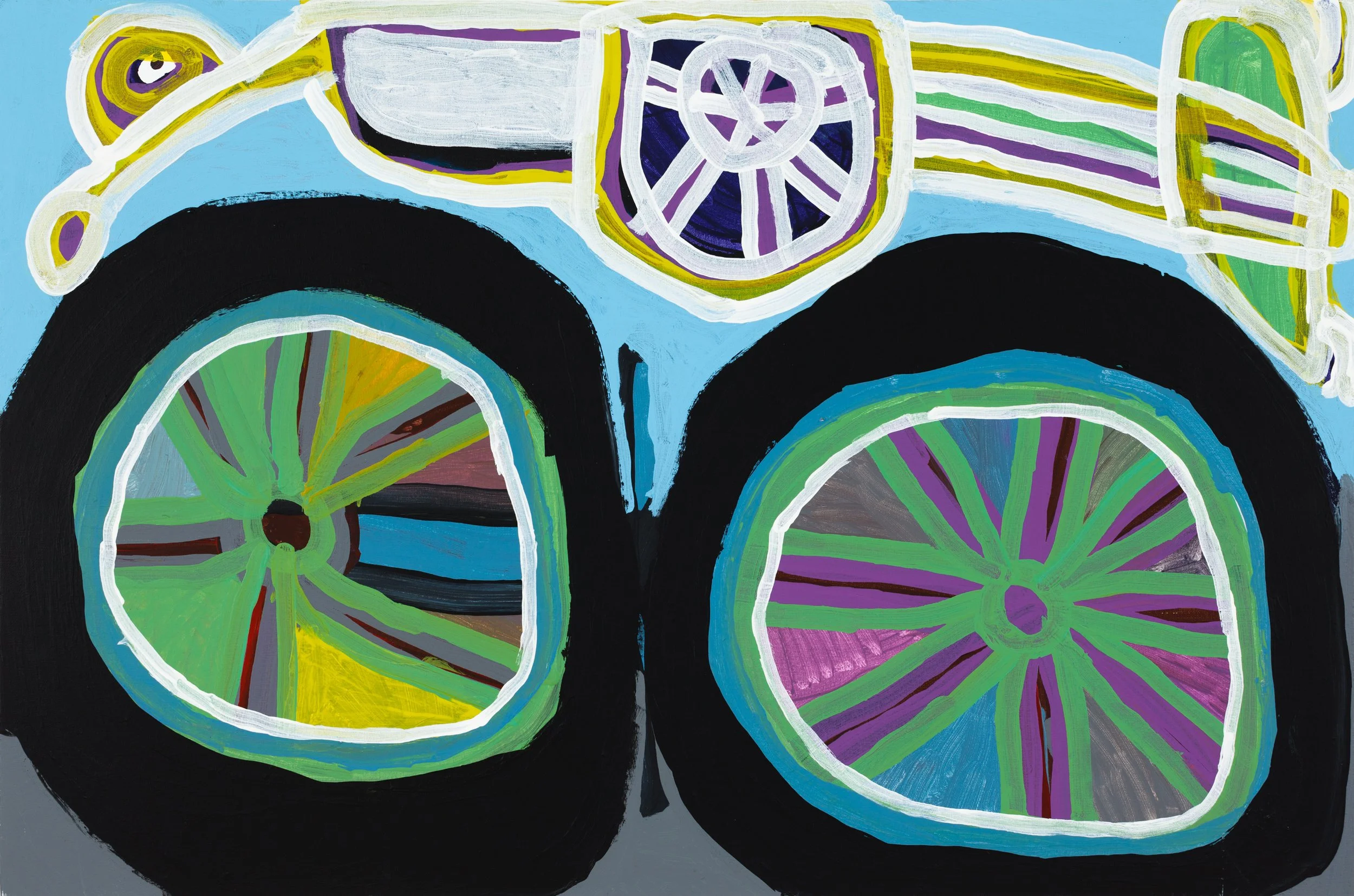 Pablo Calderon, Untitled, c. 2012, 24x 36, acrylic on canvas board, photo courtesy Creativity Explored, San Francisco and the artist