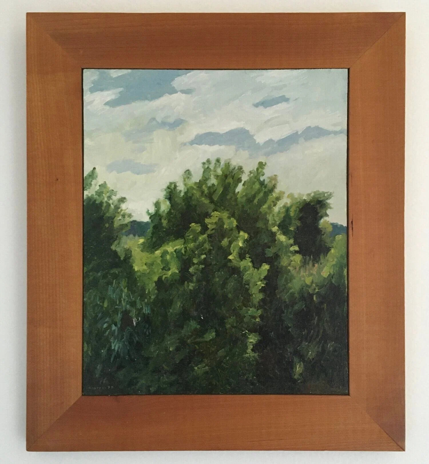 Paul Hotvedt, Kansas Summer Ditch, 12 x 10, Oil on board, 2001,  MFA Mt Royal '80, Gift from artist