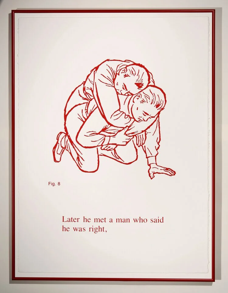 Ann Fessler, 
First Aid Manual, Figure 8 (Diptych), 1987
Silkscreen (ed. 8), 30 x 22 (each)
Gift from artist