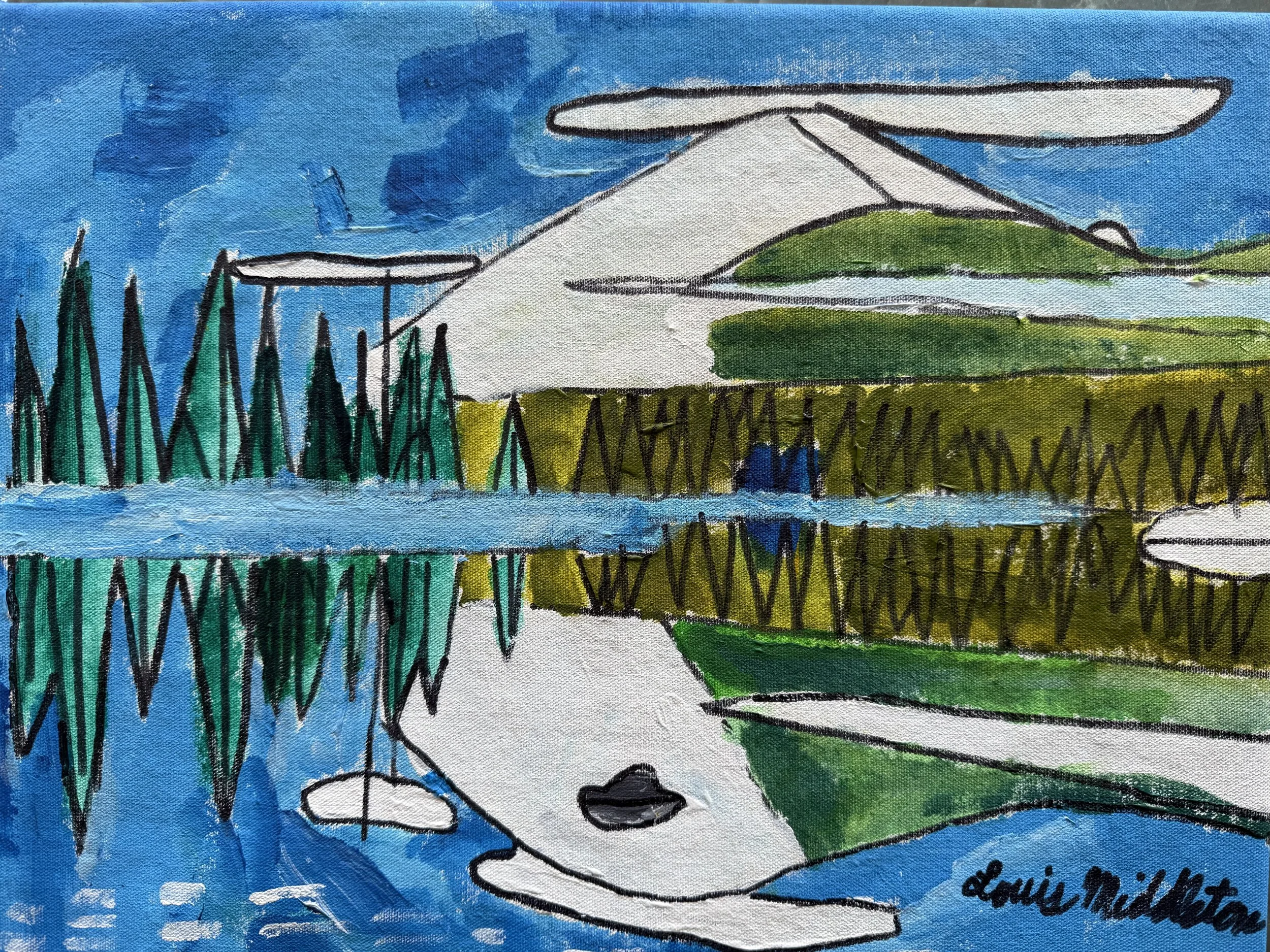 Louis Middleton, Lake Wenatchee, 13 x 17, Oil on canvas, 2024, Created at Make Studio