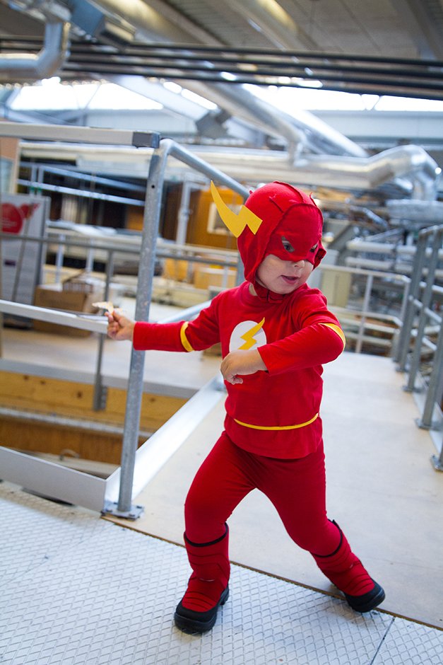 You, dressed as The Flash in the LHC (Large Hadron Collider) tunnel. If this is too difficult, you may dress as The Flash in any actual, operational particle accelerator.