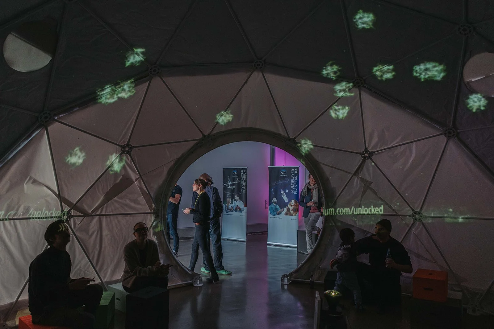 Interactive dome experience at the symposium