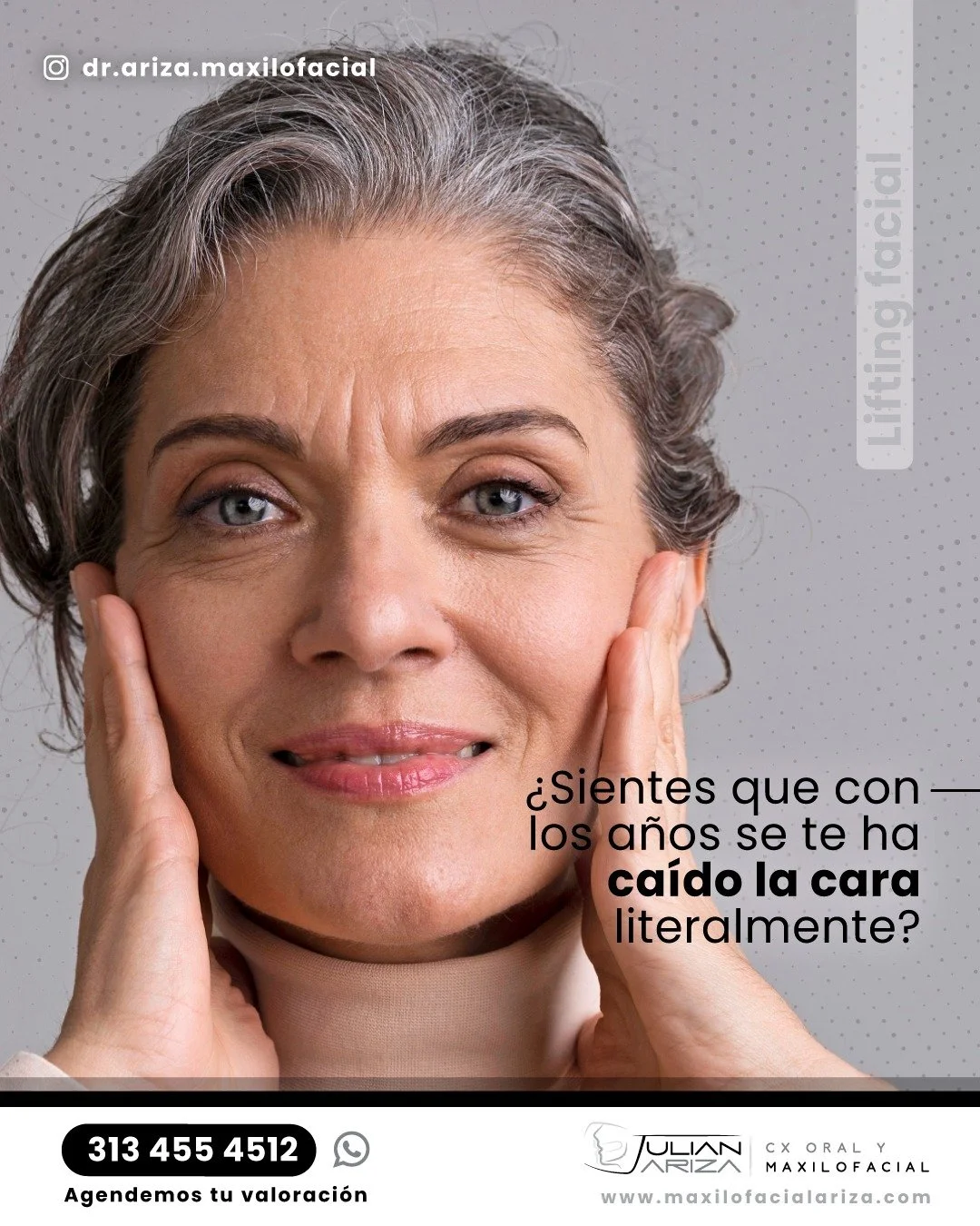 &iquest;Sientes que con los a&ntilde;os se te ha ca&iacute;do la cara literalmente?
.
Si, esa sensaci&oacute;n y esos cambios son anat&oacute;micamente fisiol&oacute;gicos y se producen por varias modificaciones que van ocurriendo a la vez en tu rost