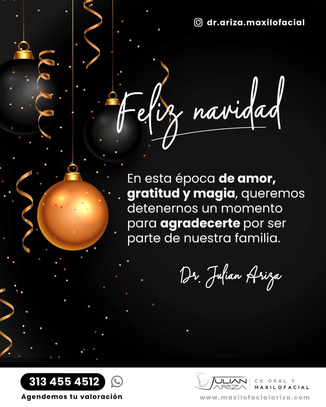 🎄✨ Feliz Navidad ✨🎄
En esta &eacute;poca de amor, gratitud y magia, queremos detenernos un momento para agradecerte por ser parte de nuestra familia.

Gracias por confiar en nosotros tus sue&ntilde;os, por permitirnos acompa&ntilde;arte en tu trans