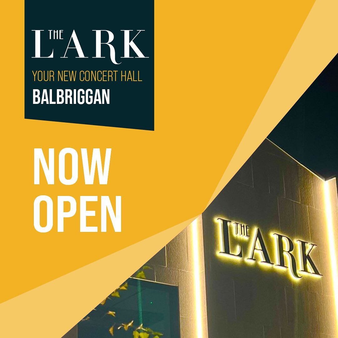 It&rsquo;s official. THE LARK CONCERT HALL IS NOW OPEN. 🥳 Our first show is this Sun, Nov 12th 1pm with baritone Rory Musgrave. Be the first to experience the NEW Lark Concert Hall in Balbriggan. Tickets through website!