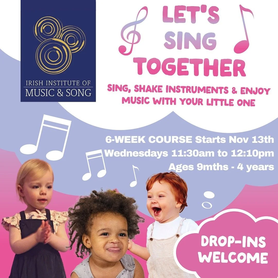 Our cutest classes are back!
Baby Classes for babies from 6 weeks, and Toddler classes from 9mths to 4 years. Sing, dance, chat and have fun together at these wonderful 6-week courses starting Wednesday November 13th at the IIMS.