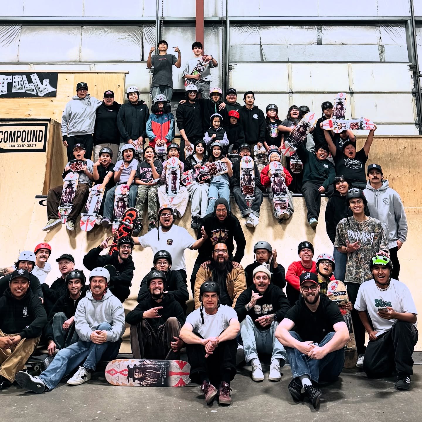 The Tsuut&rsquo;ina skate crew has been on a mission this year! Huge shout out to @garettsimeon @mmcs_ @declan_bc and everyone else who&rsquo;s been behind the scenes making it happen. @tsuutinahealthylivin came and partnered with @tsuutina.youth.pro