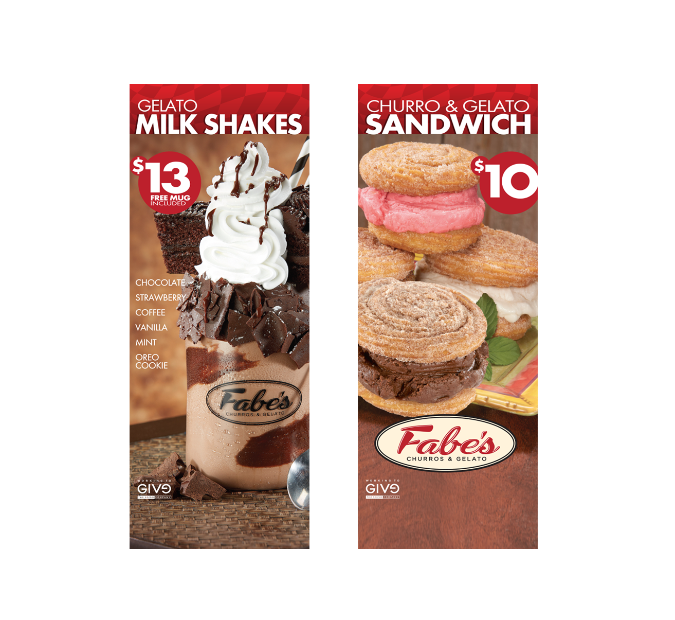fabes churros & gelato / fair trailer / pull up banners / southern ca