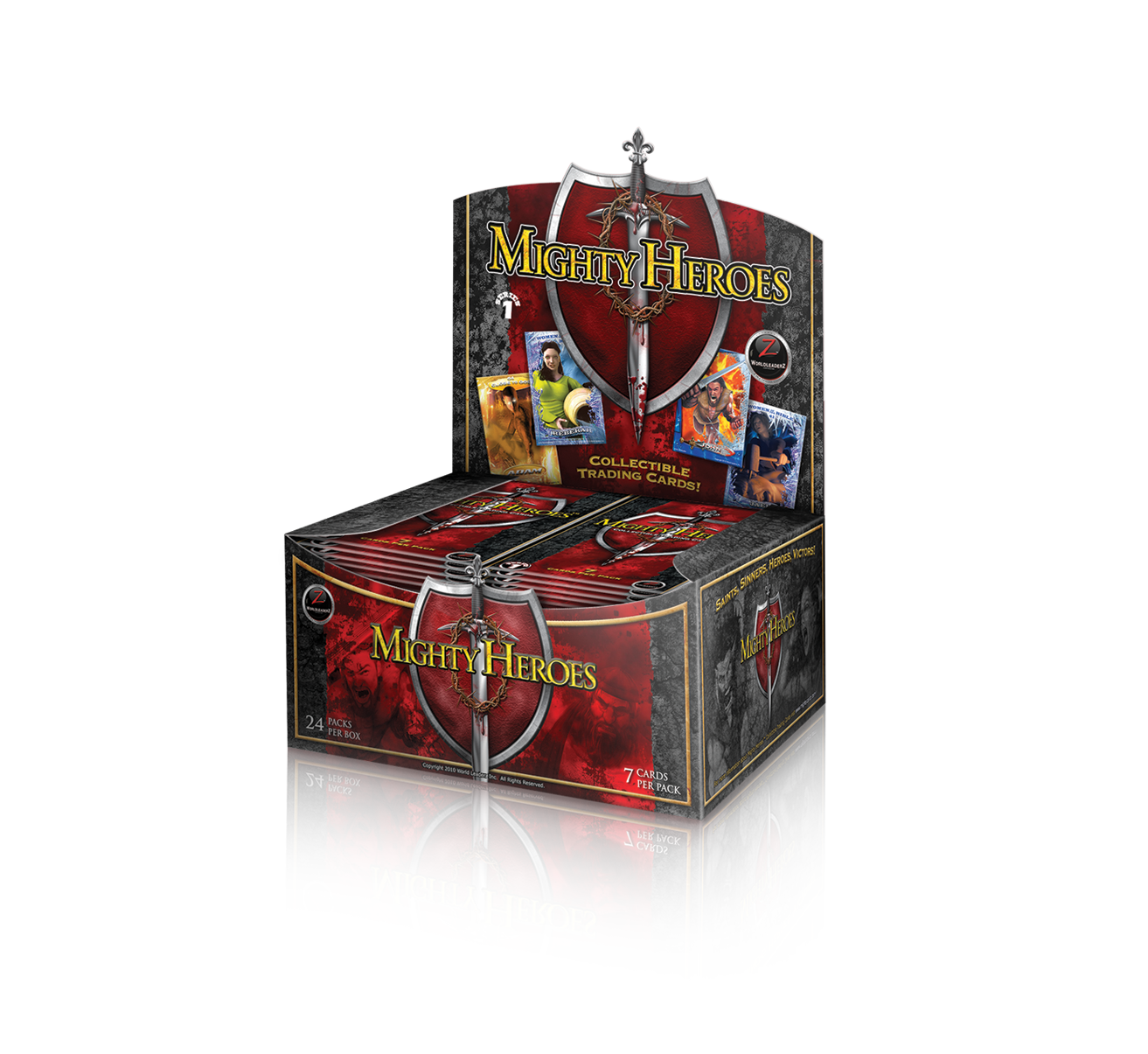 trading cards counter display / creating identity and box from scratch / los angeles, ca
