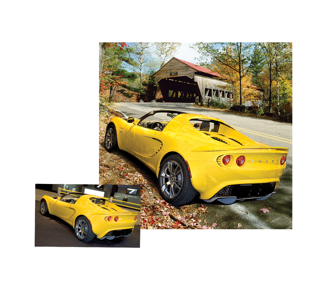 lotus / personal project / new background, cleaning, removing spot lights / merging car to background