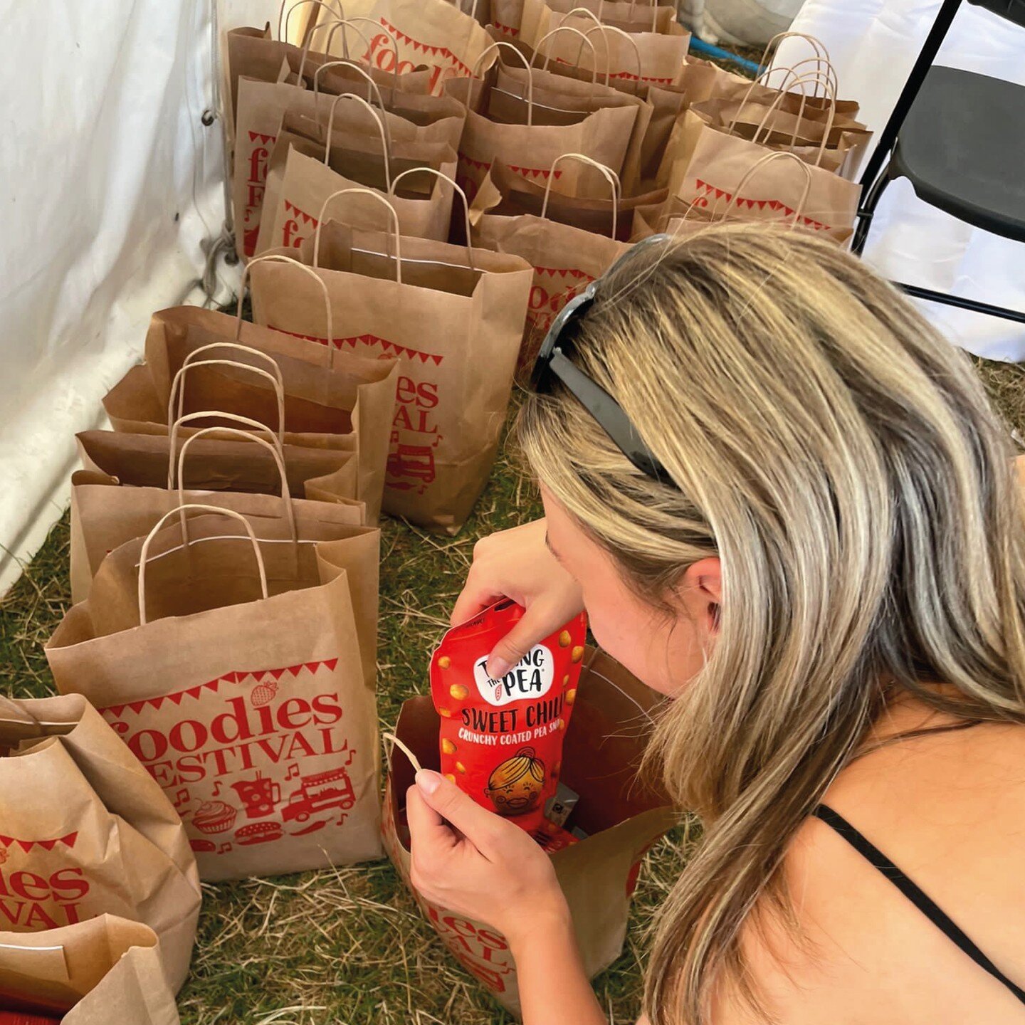 Sneaky peek at the goodie bags for @foodiesfestival! 
-
-
-
-
 #takingthepea #healthfood #foodinsp #vegan #vegetarianrecipes #friendsnotfood #recipeideas #foodie #foodstagram #driedpeas #healthyeating #vegansnacks #plantbased #vegancommunity #feedfee
