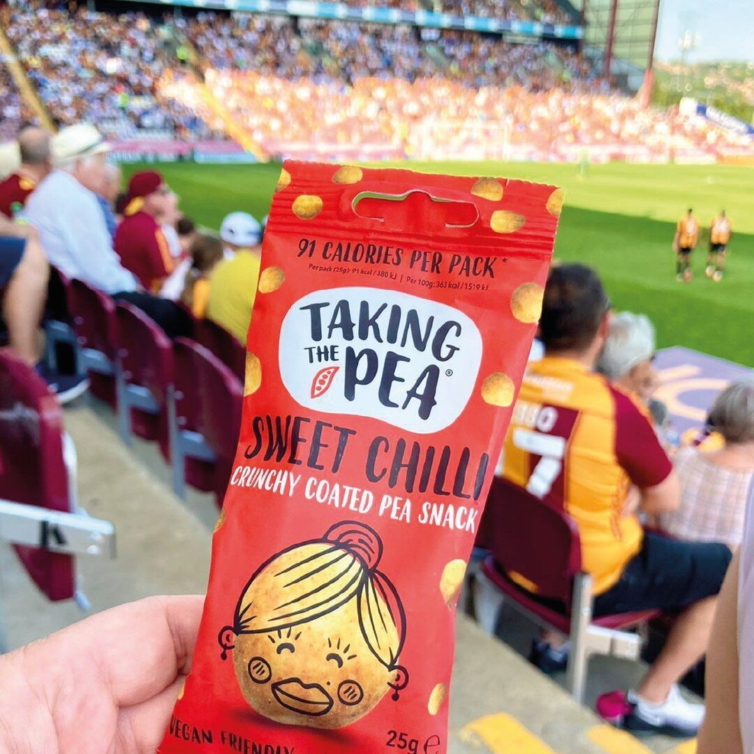 The pea-fect half time snack? 

Our Sales Manager, Holly, is enjoying Sweet Chilli at the @officialbantams today! ⚽
-
-
-
-

 #takingthepea #healthfood #foodinsp #vegan #vegetarianrecipes #friendsnotfood #recipeideas #foodie #foodstagram #driedpeas #