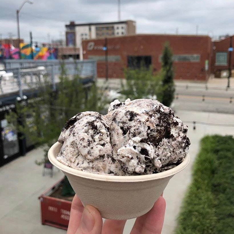 Just imagine - this could be your hand and your ice cream. We&rsquo;re open until 10pm on the second floor of @tulsaboxyard.

#roserock #roserockmicrocreamery #tulsafood