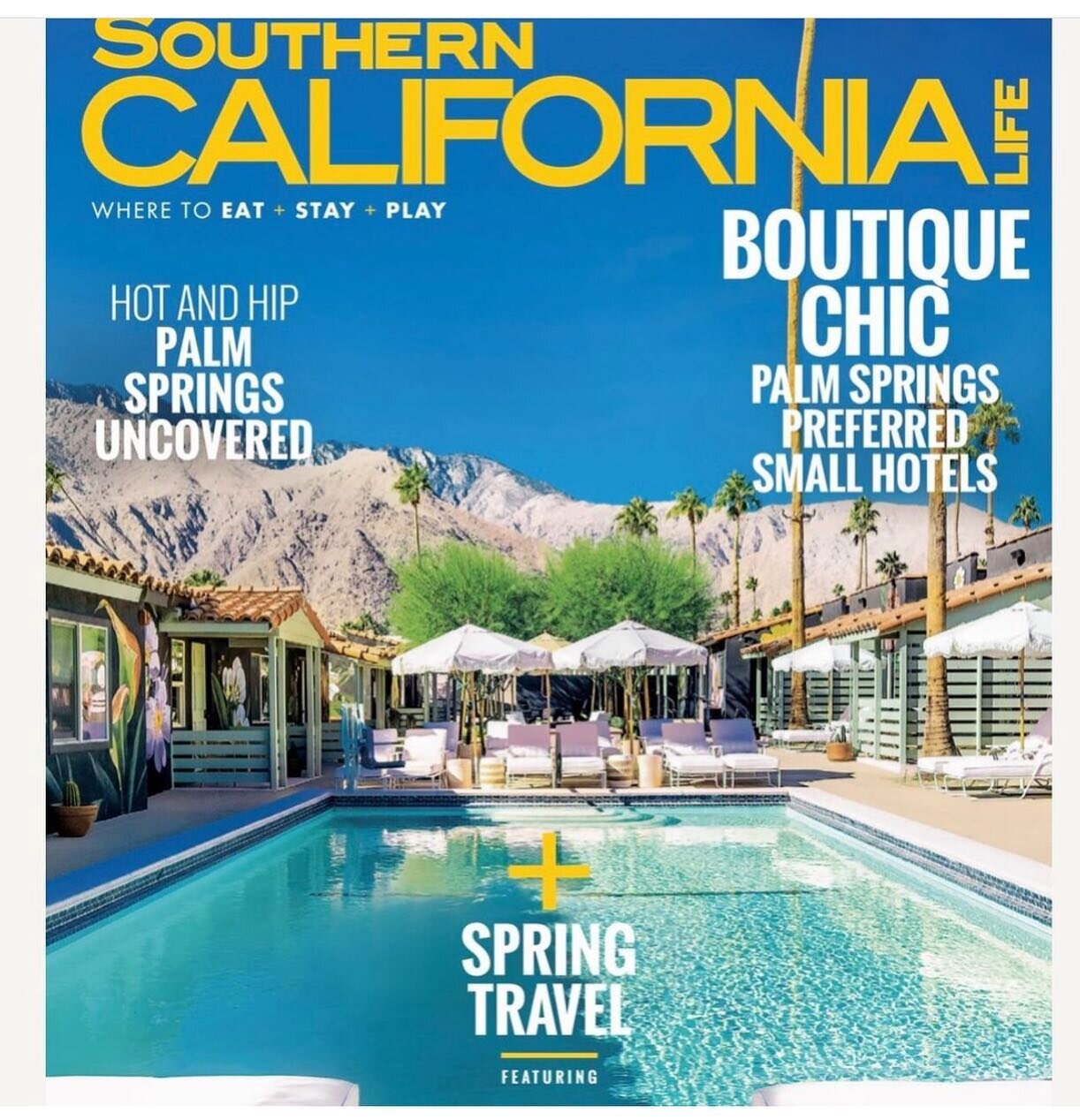 Check us out on the cover of Southern California Life Magazine! @socallifemag #palmsprings #socallife #palmspringspools #palmspringshotels #superbloom @joeenos3 🎨: @0uizi