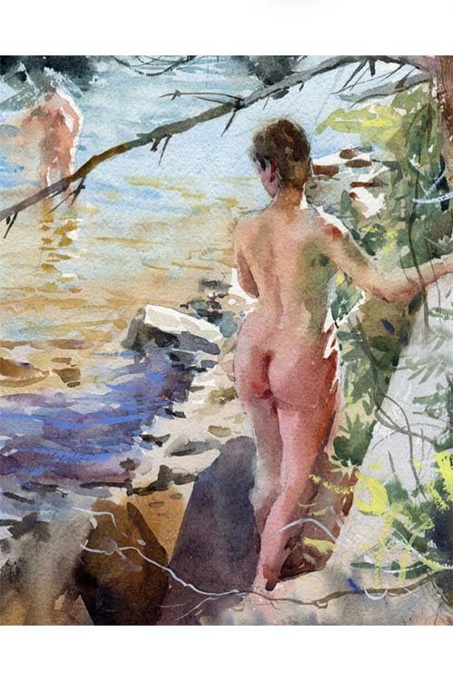 Spontaneous Watercolor Techniques (Online Course) Spring 2026 w/ Marcelo Daldoce
