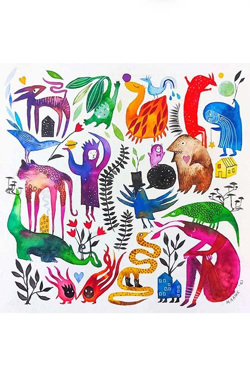 Painting Without Planning: Intuitive Watercolors (Online Workshop) Summer 2026 w/ Maaike Haneveld
