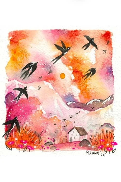 Loose landscapes from Imagination (Online Workshop) Fall 2026 w/ Maaike Haneveld