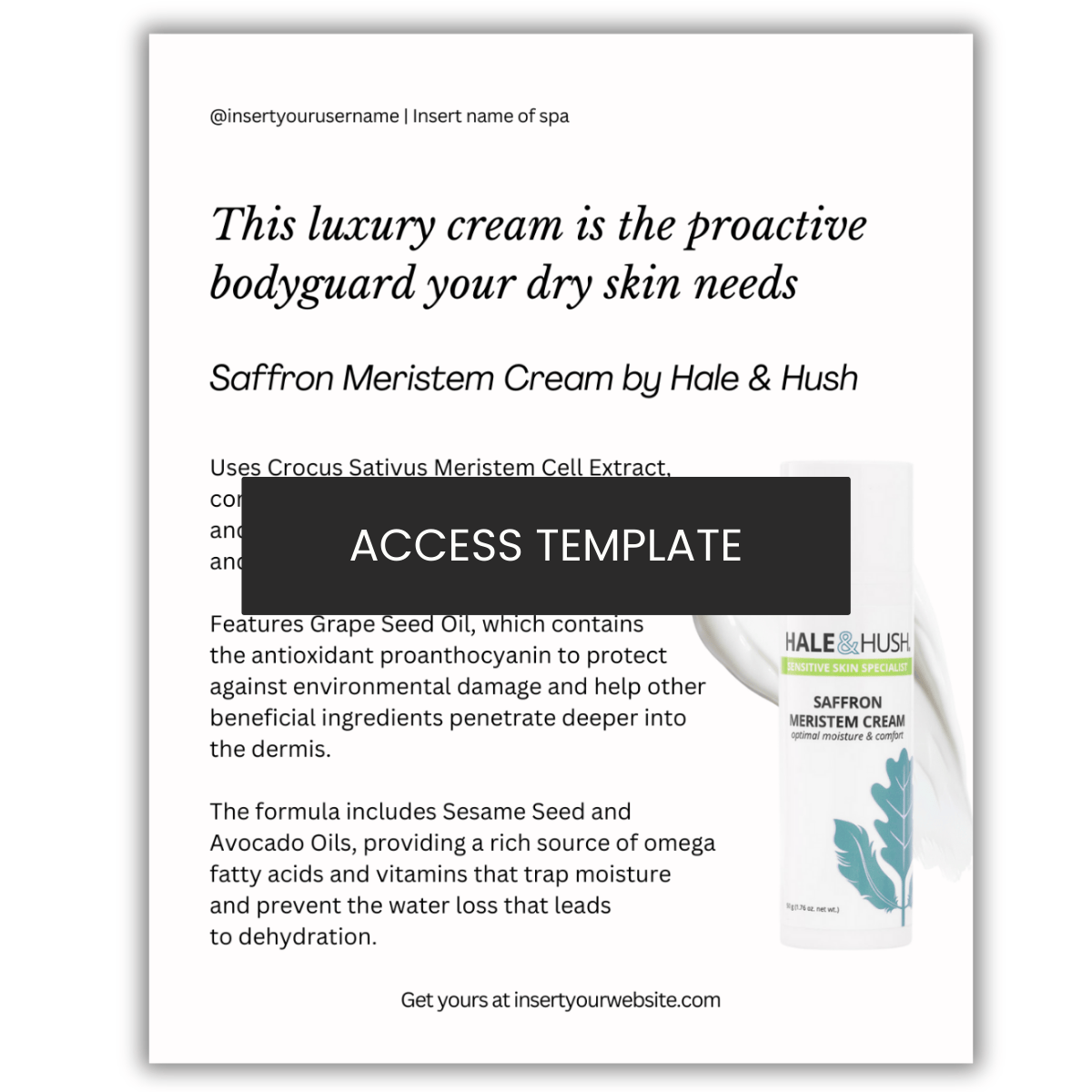 Saffron Meristem Cream by Hale & Hush Graphic