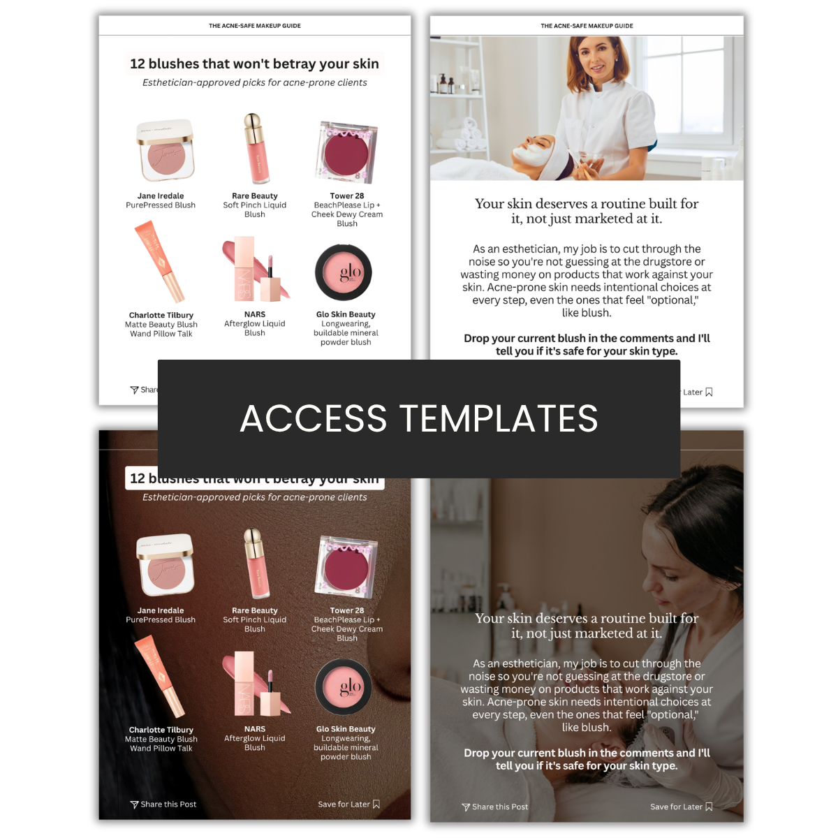 Blush: Acne-Safe Makeup Guide Carousel