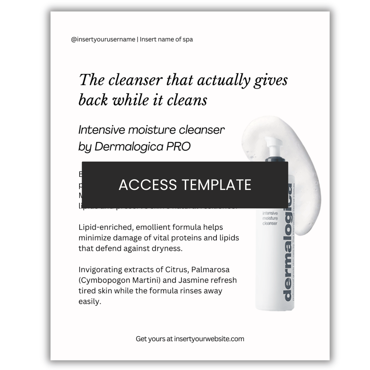 Intensive moisture cleanser by Dermalogica PRO