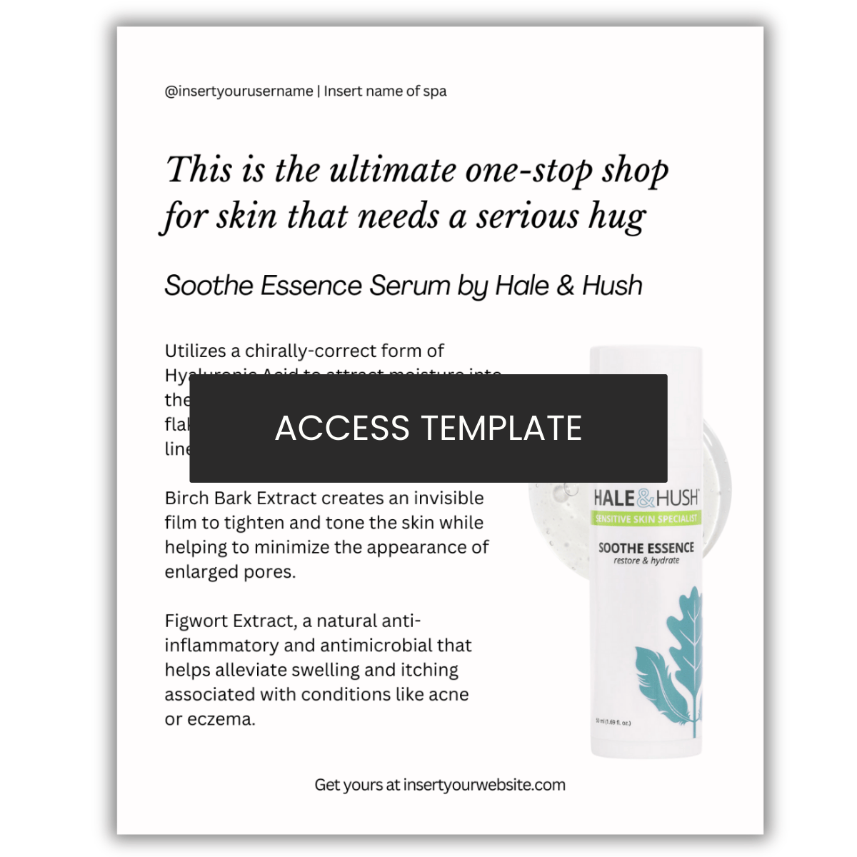 Soothe Essence Serum by Hale & Hush Graphic