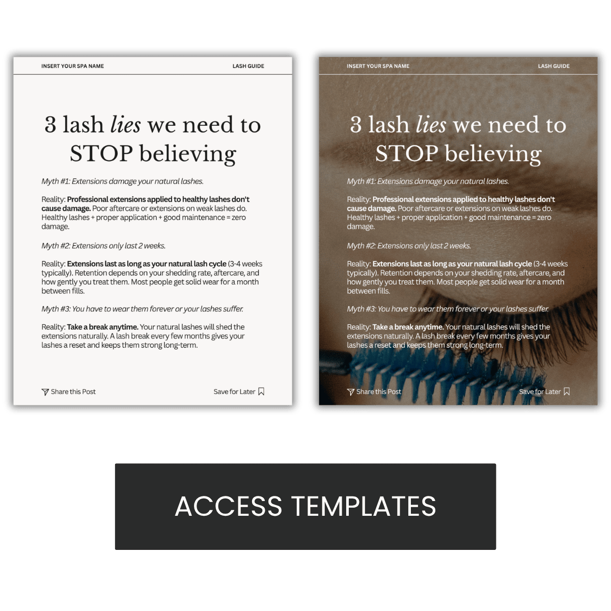 3 lash extension lies we need to STOP believing Graphic