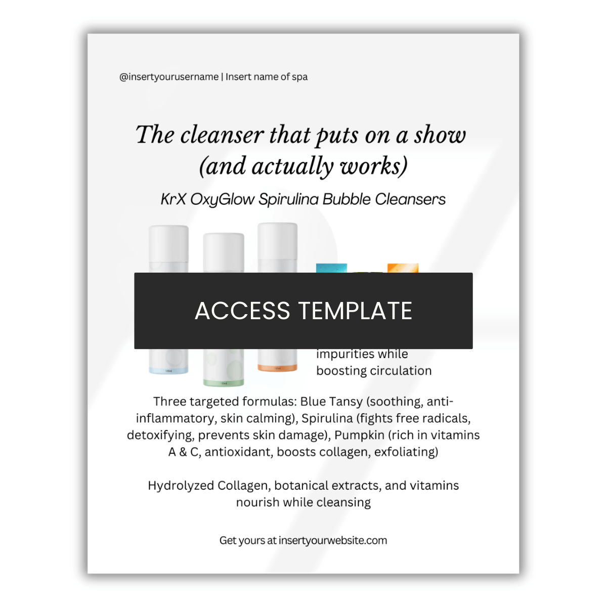 KrX OxyGlow Spirulina Bubble Cleansers