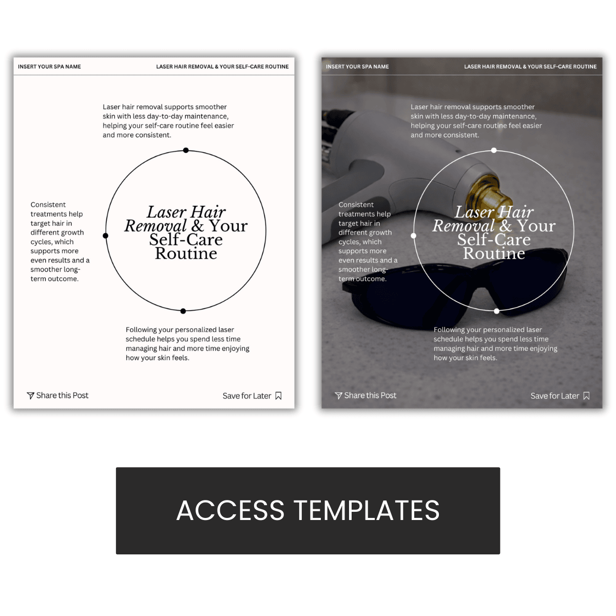 Laser Hair Removal & Your Self-Care Routine Graphic